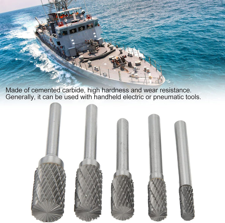 Yosoo Health Gear Doppelschnitt-Hartmetallfräser-Rotationsfeilen-Set, 6mm Schaft, für Metall- und Ho