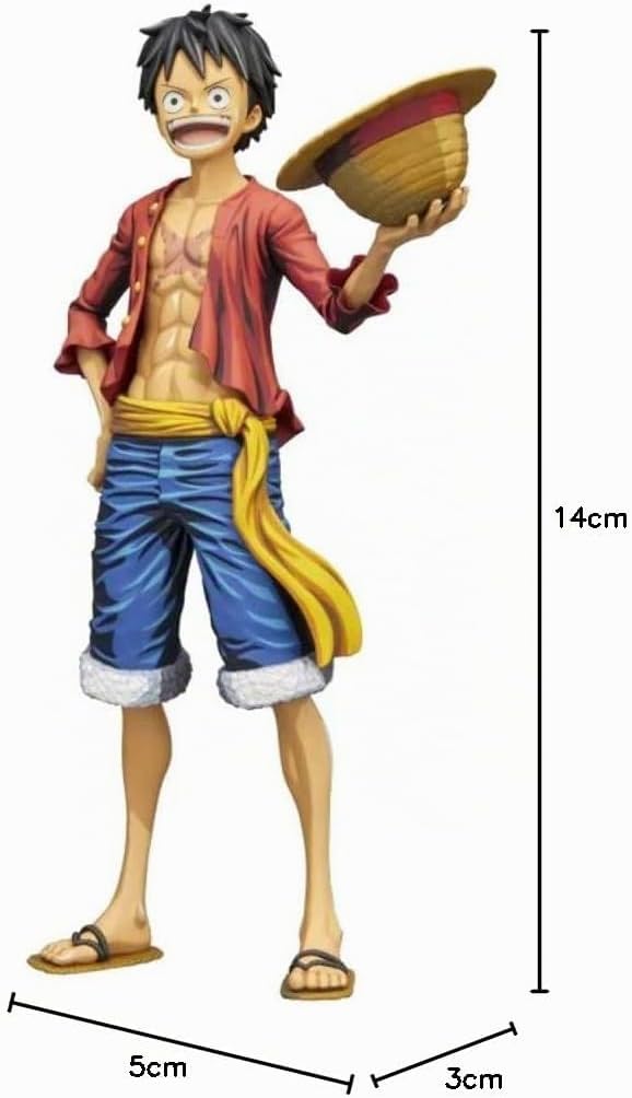BANPRESTO One Piece Actionfigur Monkey. D. Luffy aus Kunststoff. Manga Dimensions