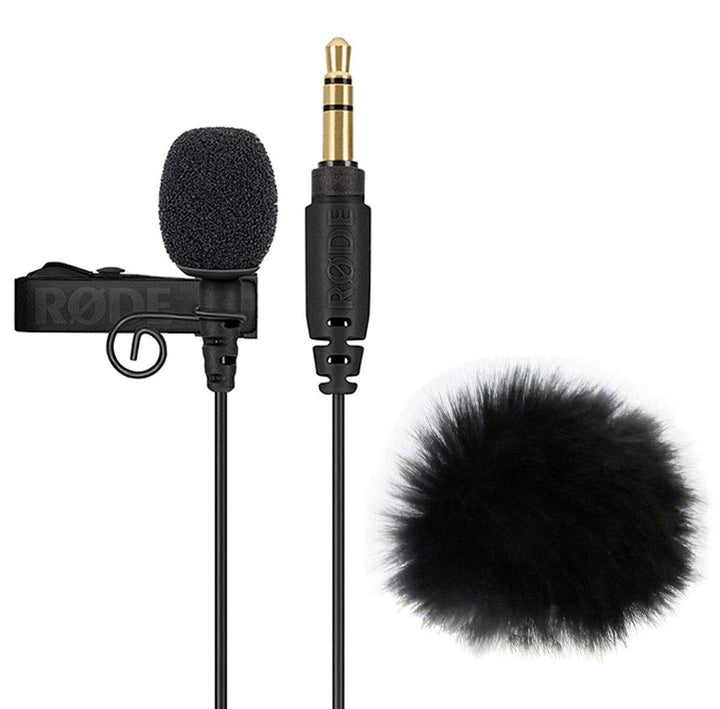 Rode Lavalier GO Ansteckmikrofon Lavaliermikrofon Schwarz + keepdrum Fell-Windschutz WS05, Schwarz