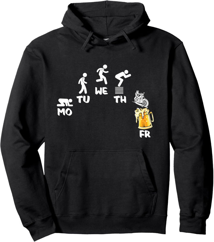 Motorradfahrer Motorräder Biker - Bier Motorrad Pullover Hoodie
