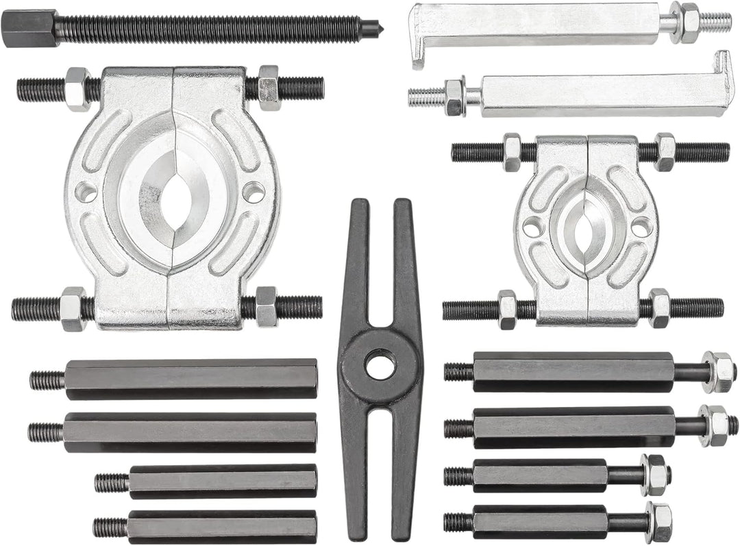 14-TLG Universeller Lagerabzieher Set aus Chrom-Vanadium - 32-78 mm Trennmesser, Abziehergabel, Verl