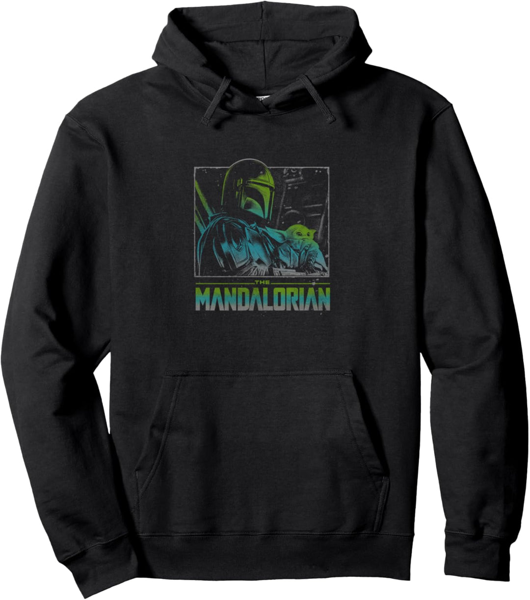 Star Wars: The Mandalorian &amp; The Child Color Pop Poster Pullover Hoodie