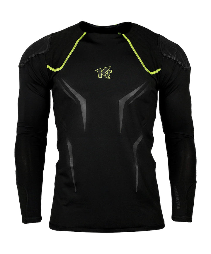 KEEPERsport PowerPadded Longsleeve Underwear Shirt Herren 140 Schwarz/Gelb, 140 Schwarz/Gelb