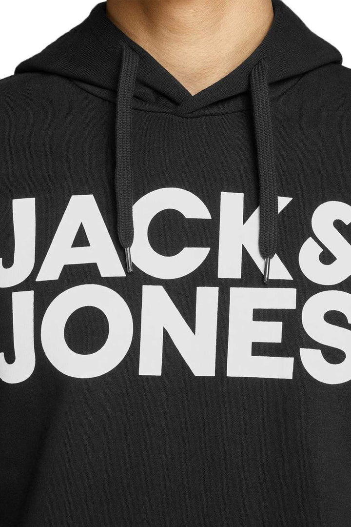 JACK &amp; JONES Male Kapuzenpullover Logo Kapuzenpullover XXL - Black, XXL - Black