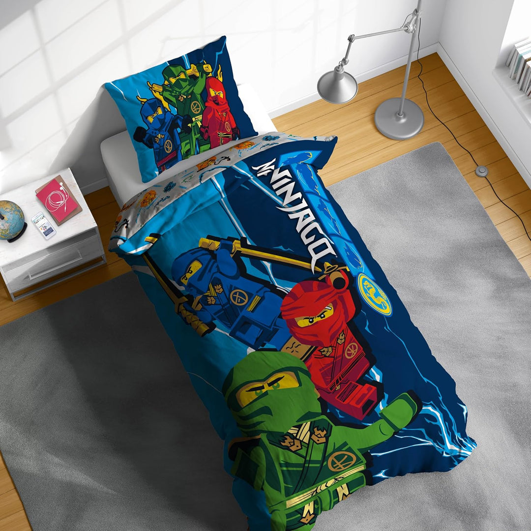 Jay Franco Lego Ninjago Bettwäsche-Set – Superweiche Kinder-Bettwäsche mit Kissenbezug, NUR BETTBEZU