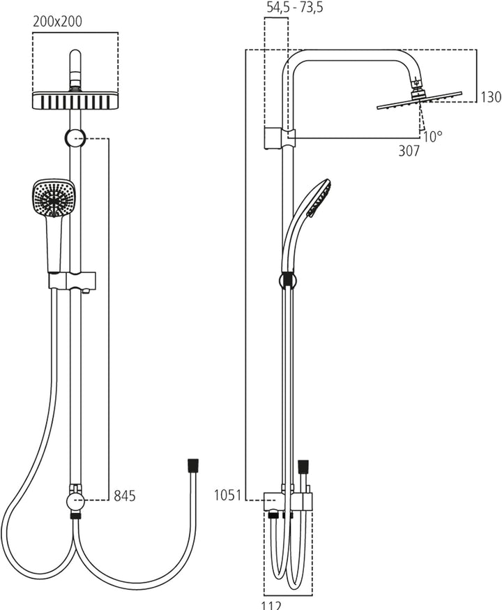 Ideal Standard A5862AA Idealrain Cube Duschsystem