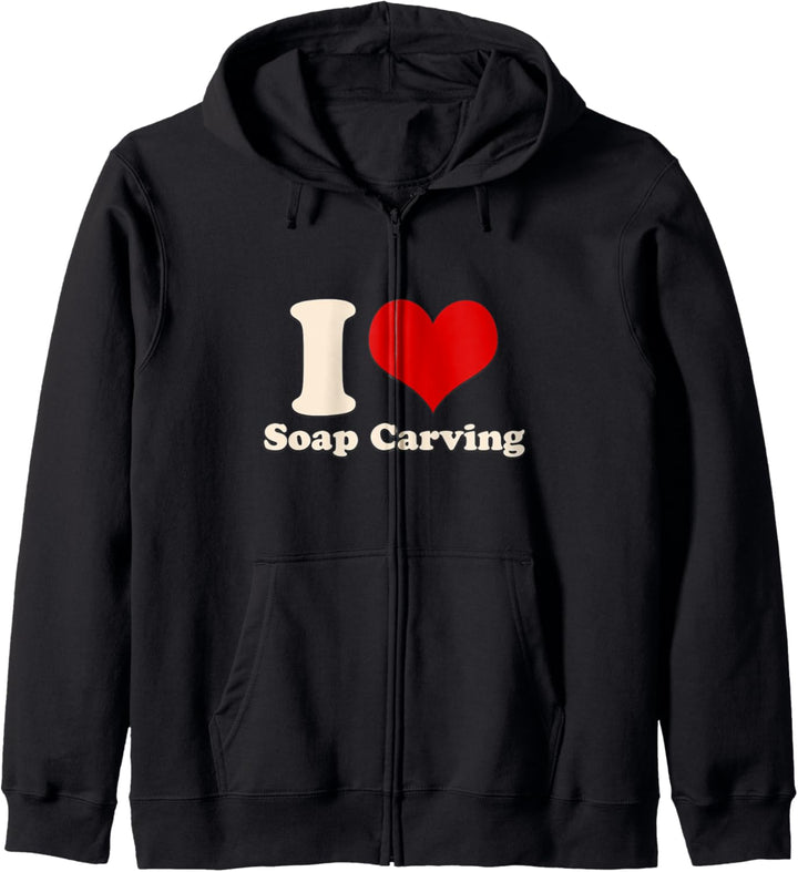Ich liebe Seifenschnitzen Kapuzenjacke