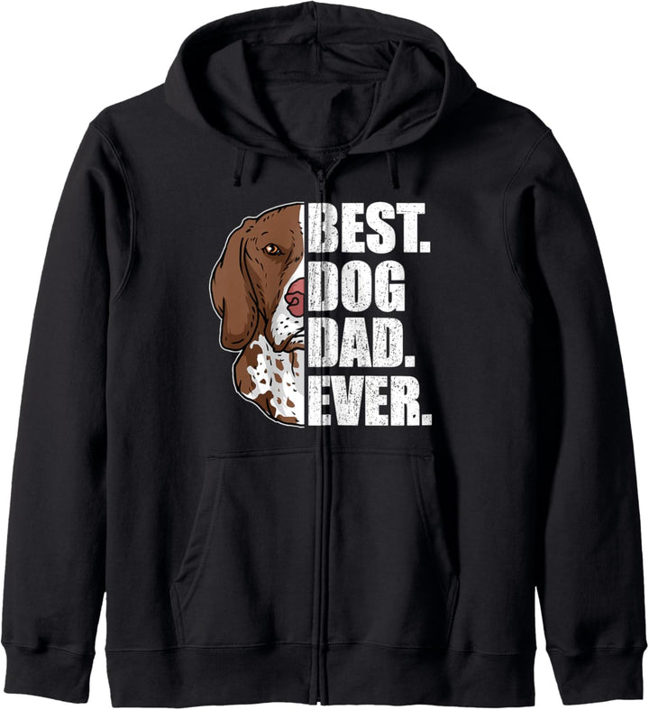 Best Dog Dad Ever Lustiges Vatertag Hund Deutsch Kurzhaar Kapuzenjacke
