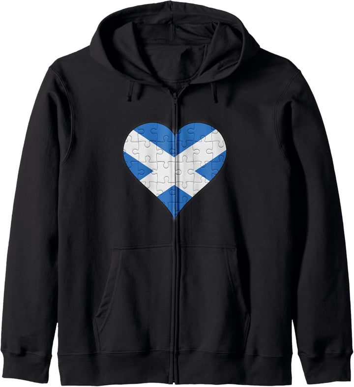 Schottland Schottische Flagge Herz Kapuzenjacke