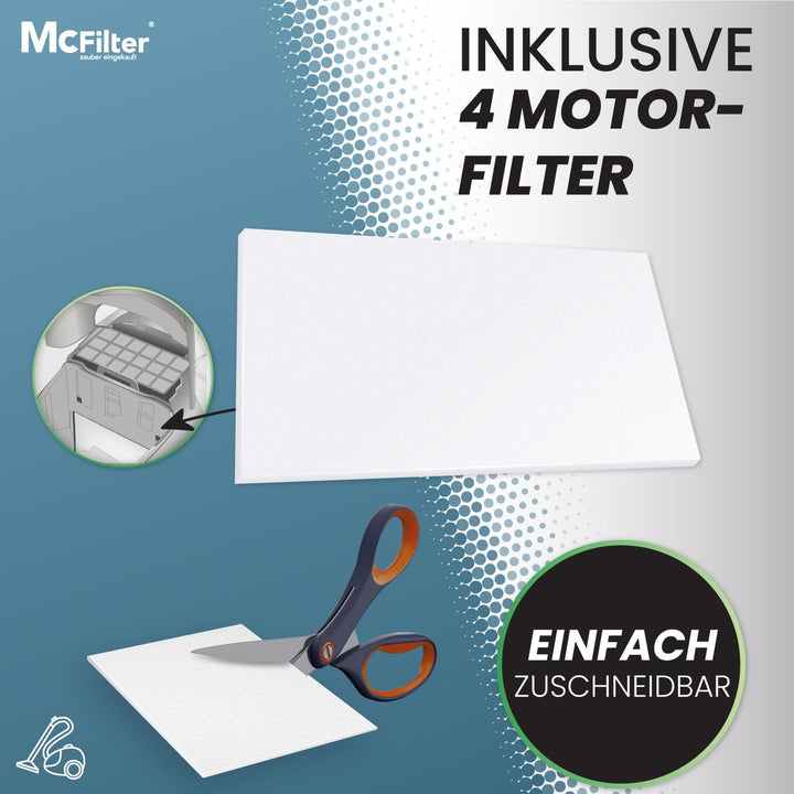 McFilter I 20 Staubsaugerbeutel geeignet für AEG VX6-2-FFP Staubsauger (Serie X Force), 5-lagiger St