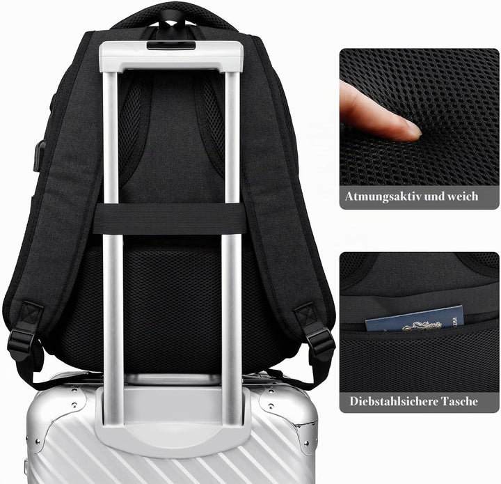 kadilong Schulrucksack Mädchen Rucksack Damen 17,3 Zoll Laptop für Uni, Schultasche Schulranzen mit