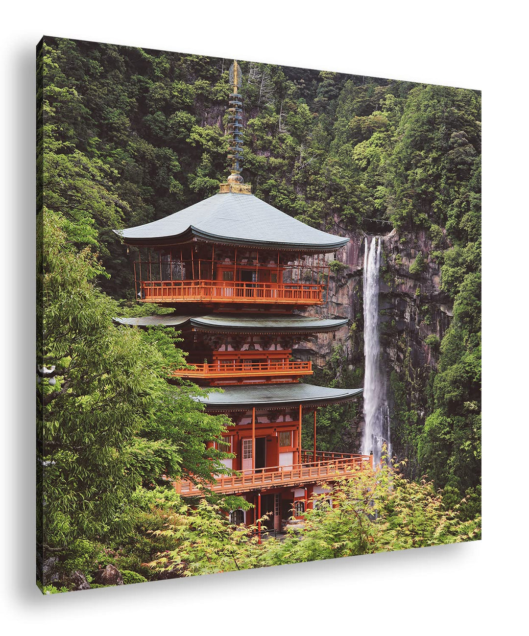 deyoli Schreinturm in atemberaubender Natur Format: 70x70 als Leinwandbild, Motiv fertig gerahmt auf