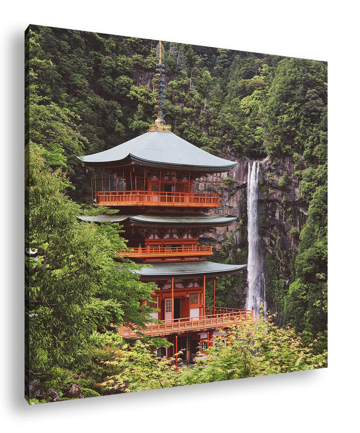 deyoli Schreinturm in atemberaubender Natur Format: 70x70 als Leinwandbild, Motiv fertig gerahmt auf