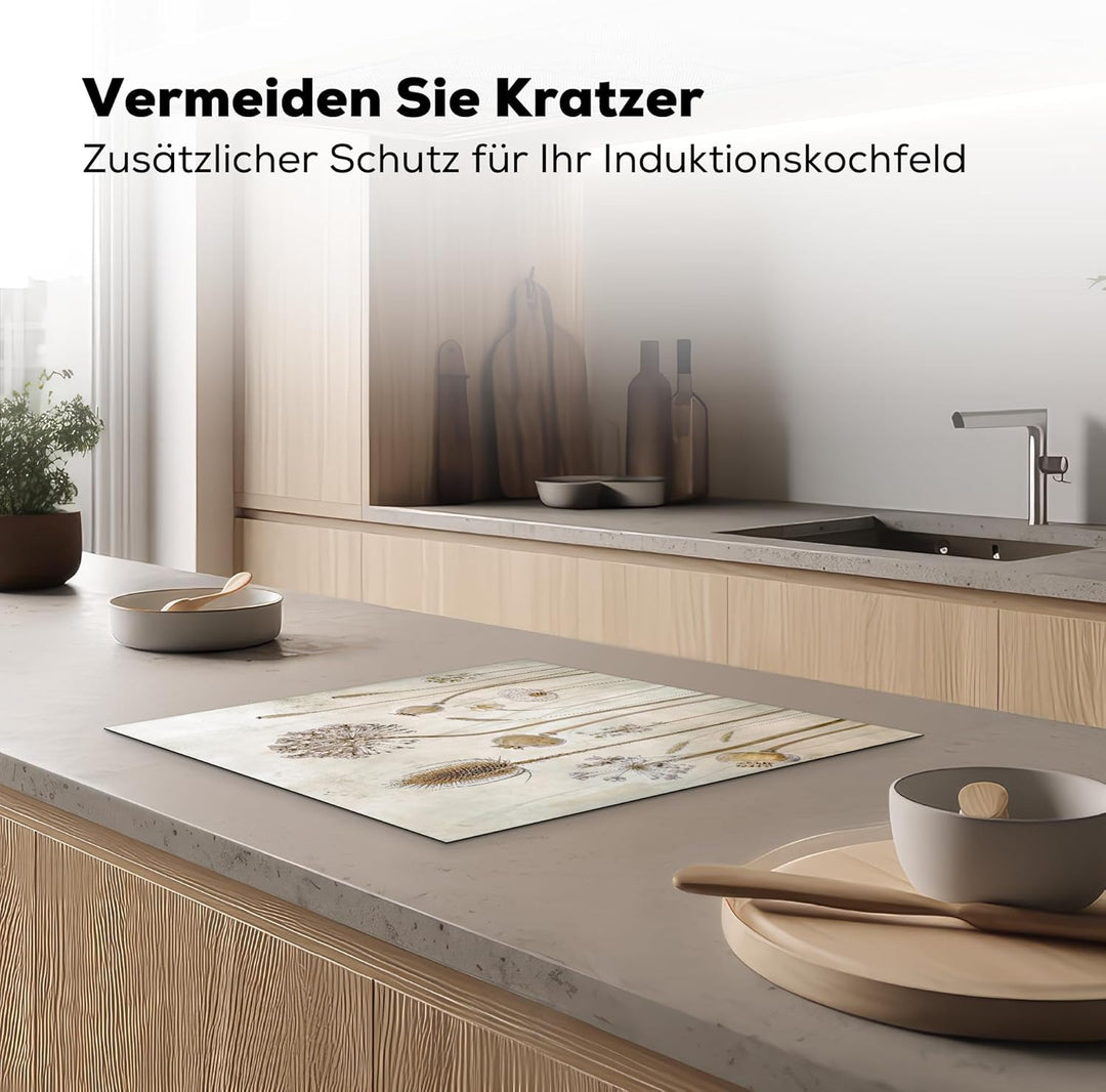 KitchenYeah© Herdabdeckplatte Einteilig Ceranfeld Abdeckplatte für Induktionsschutz Ceranfeldabdecku