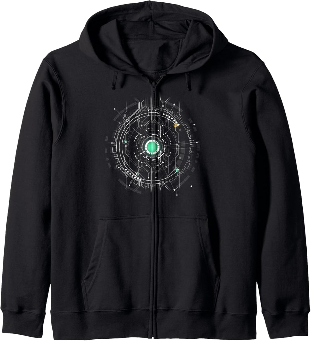 Raumschiff CPU CORE Heart Geek Nerd space ufo Kapuzenjacke