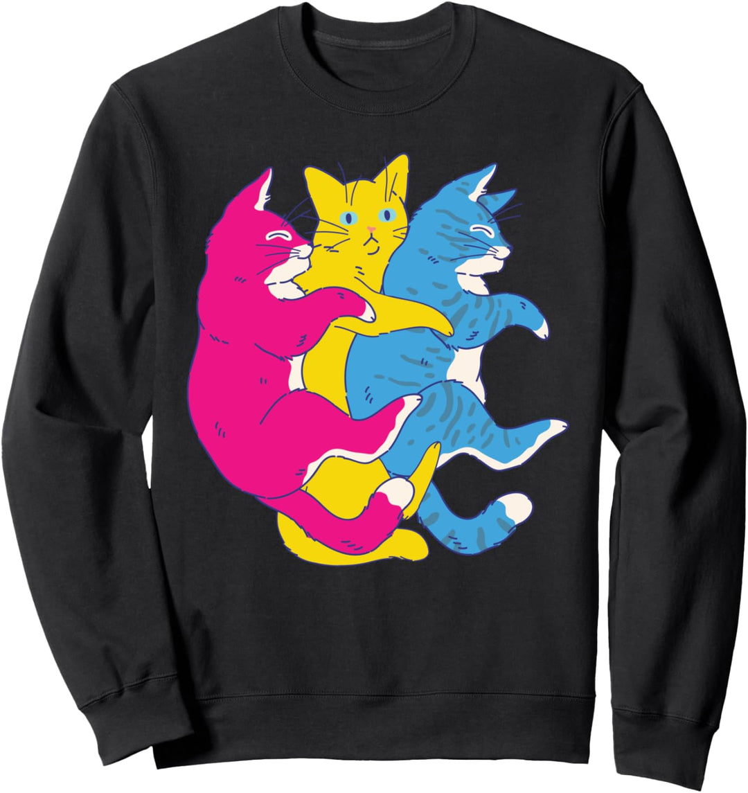 LGBTQ Pansexual Pride Flag - Katzen stapeln pansexuell Sweatshirt