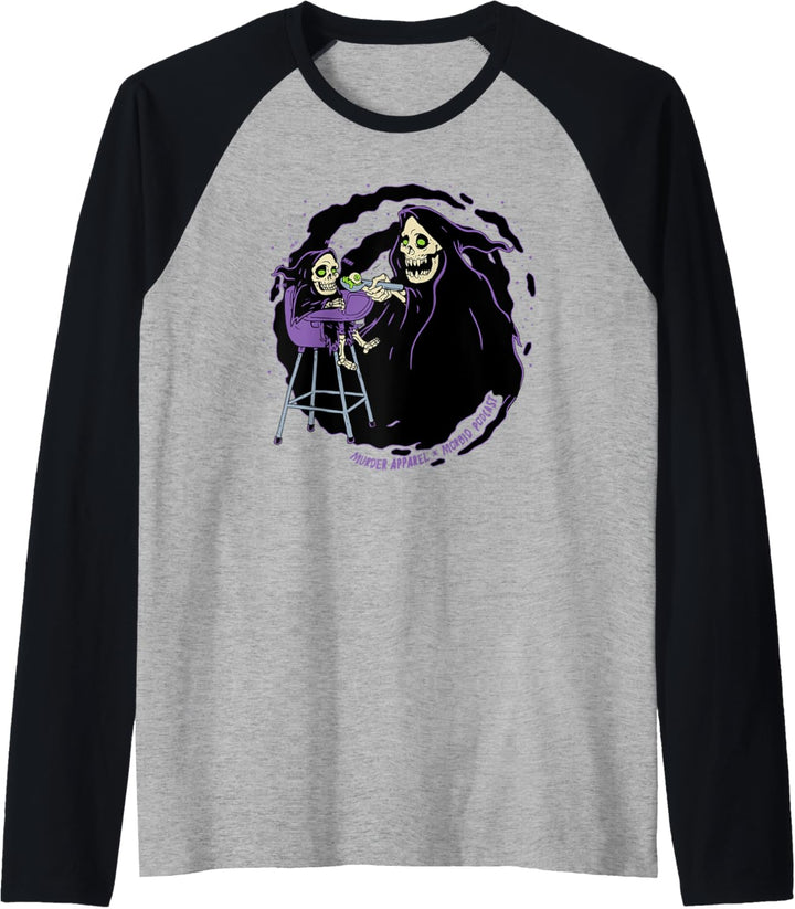 Pastel Goth Baby Grim Reaper Death Raglan