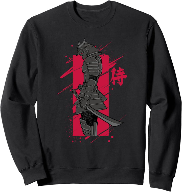 Japanische Kunst Samurai Ästhetischer Krieger Sweatshirt