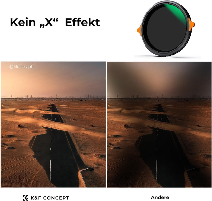K&F Concept Nano-X ND Filter 49mm CPL&ND4-ND64 2 in 1 multifunktionaler Graufilter und CPL Filter Po