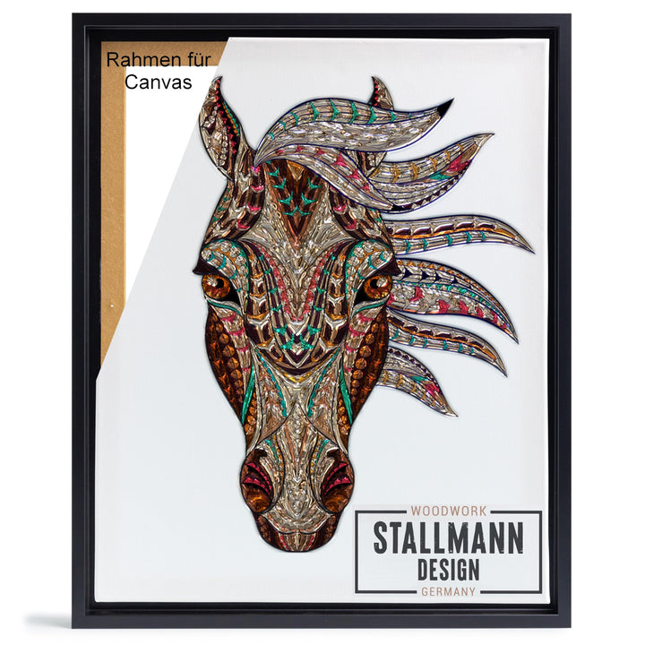 Stallmann Design Schattenfugenrahmen 33x98 cm schwarz, Bilderrahmen für Leinwandbilder auf Keilrahme