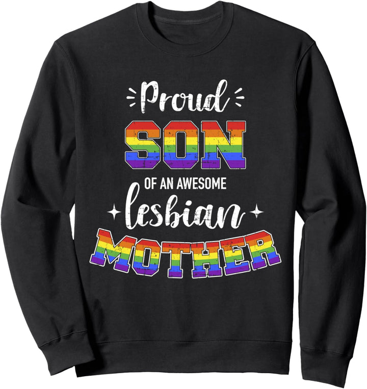 Stolzer Sohn der fantastischen lesbischen Mutter Familie Regenbogen Stolz Sweatshirt