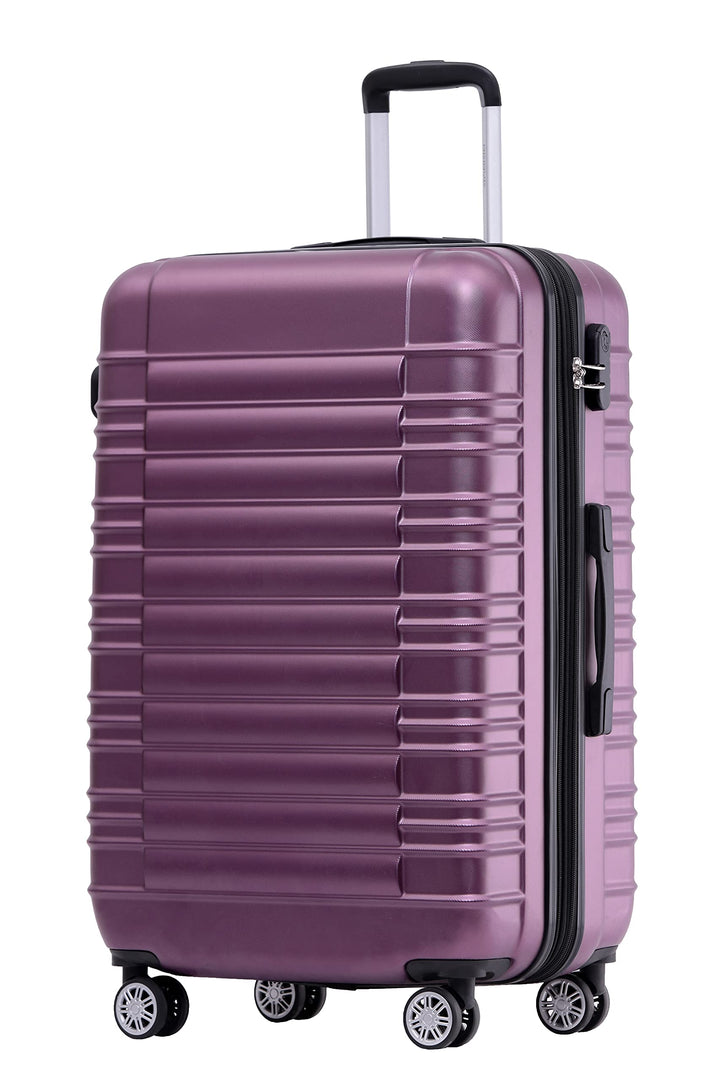 BEIBYE Zwillingsrollen Reisekoffer Koffer Trolleys Hartschale M-L-XL-Set (Violett, XL), XL