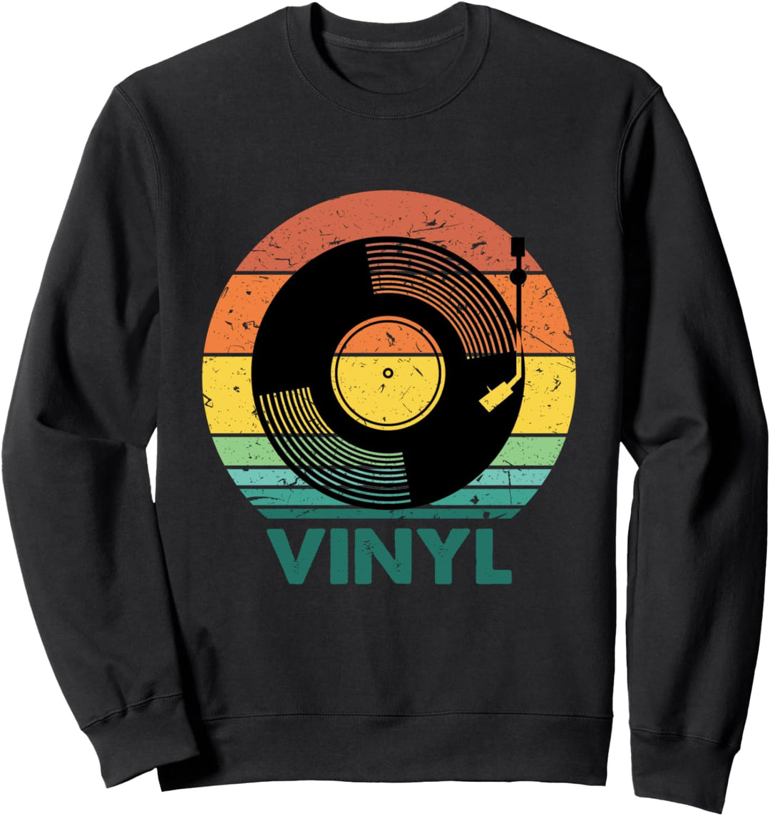 Vinyl-Schallplatten Musik Retro Vinyls Schallplatten 80er Jahre Vinyl Sweatshirt
