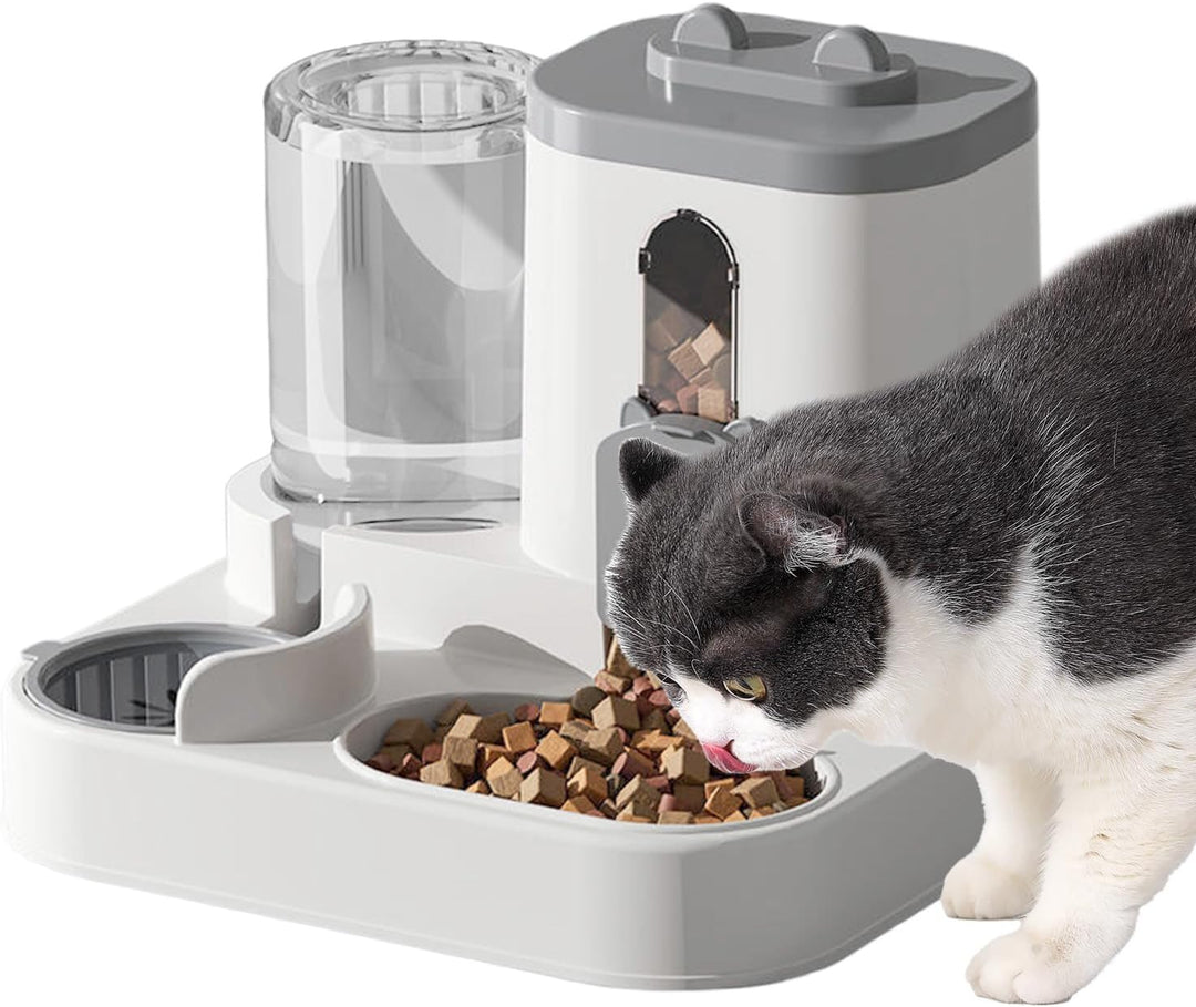 Automatischer Katzenfutterautomat,Automatischer Katzenfutterautomat Mit Wasserspender | Grosses Fass