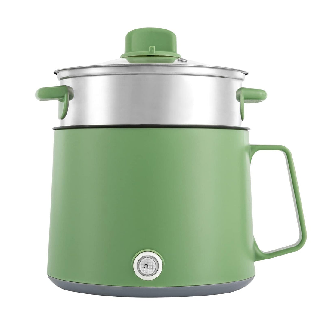 Elektrischer Hot Pot, Tragbare Kochtopf 1.7 Liter Kochtopf mit Glasdeckel Multifunktions Elektro Koc