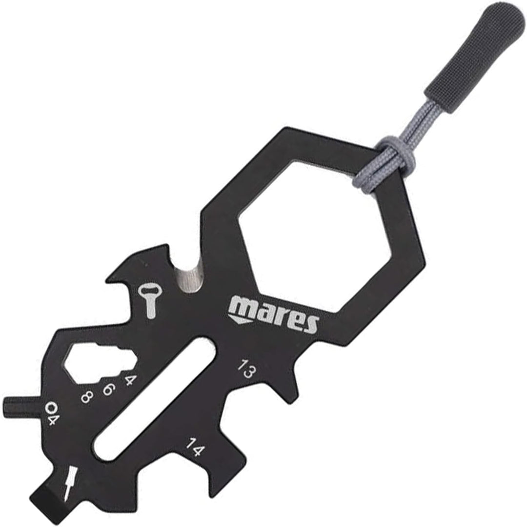 Mares Smarty Mini-Multitool – Tauchen Mehrzweck-Mehrzweckschlüssel, 4 mm Inbusschlüssel, Flaschenöff