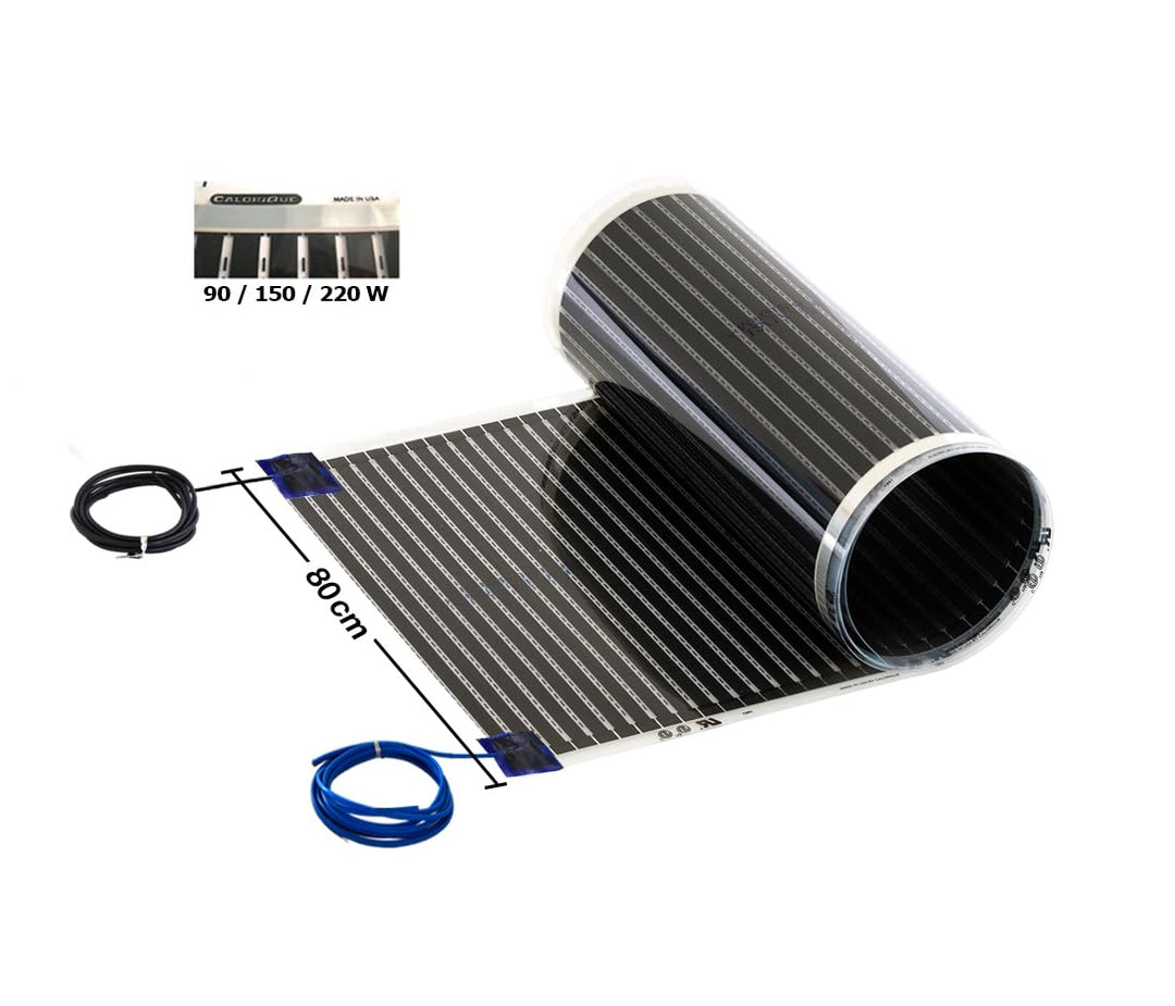 Heizbahn Infrarotheizfolie Bodenheizung Fussbodenheizung Calorique - 150 W/m², 80 cm breit, 3,5m lan