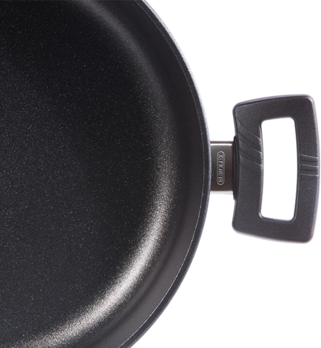 Eurloux Guss-Kasserolle Induktion Set &amp; Deckel Ø24 cm - Universal Bratenkasserolle 3 Liter mit Besch