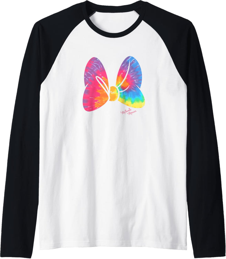 Disney Minnie Mouse Large Tie Dye Bow Raglan