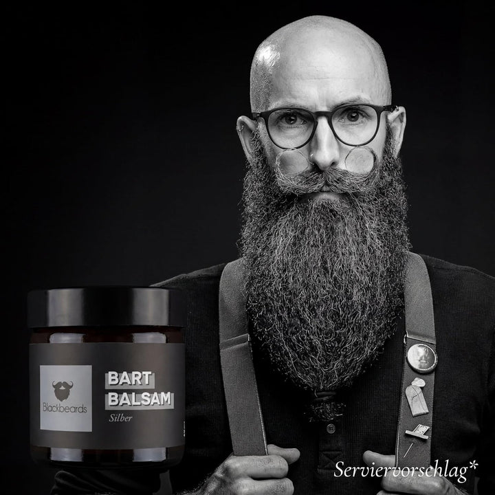 Blackbeards Bartbalsam Silber – ohne Duft – Duftneutral & Parfümfrei – Bartpflege für empfindliche H