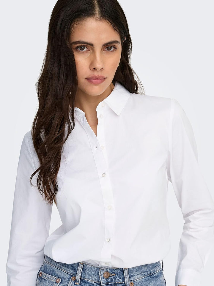 Only&amp;JDY JDY Damen Bluse JDYMIO L/S Shirt WVN NOOS 34 Weiss (White), 34 Weiss (White)