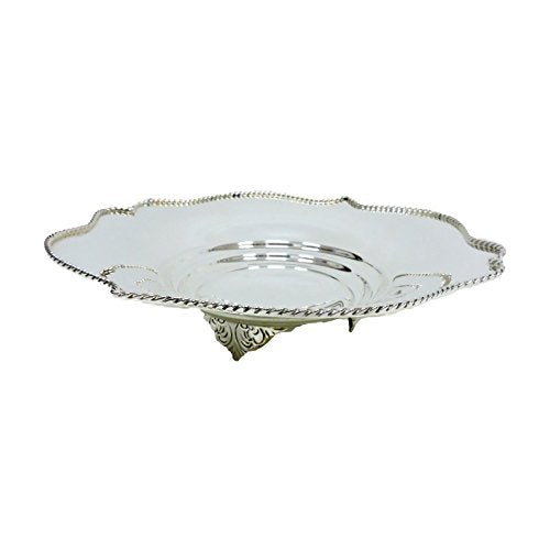 Cestello in Argento 800 lucido Con bordino Corda e piedini