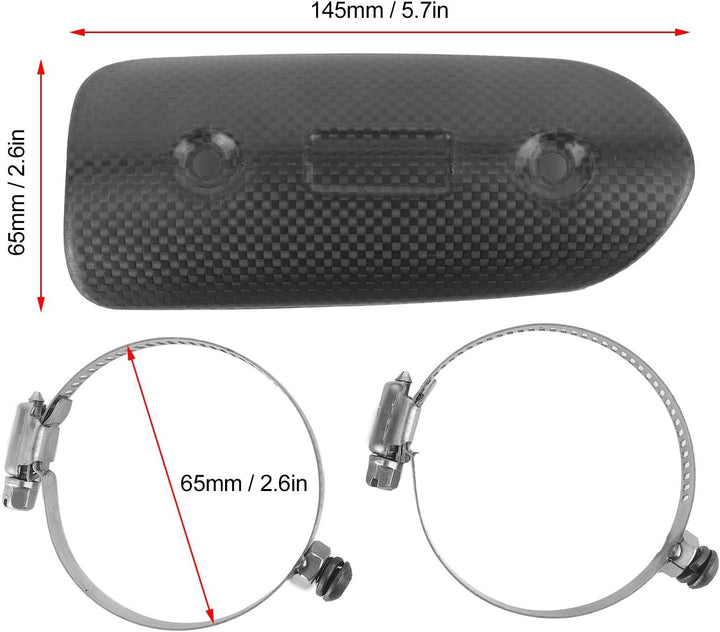 Auspuff-Hitzeschild, Universal Dry Carbon Fiber Exhaust Midpipe Heat Shield Guard Kit Motorrad-Hitze