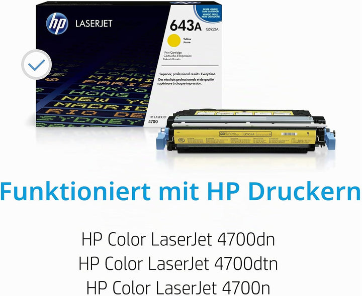 HP 643A Gelb Original LaserJet Tonerkartusche, Gelb