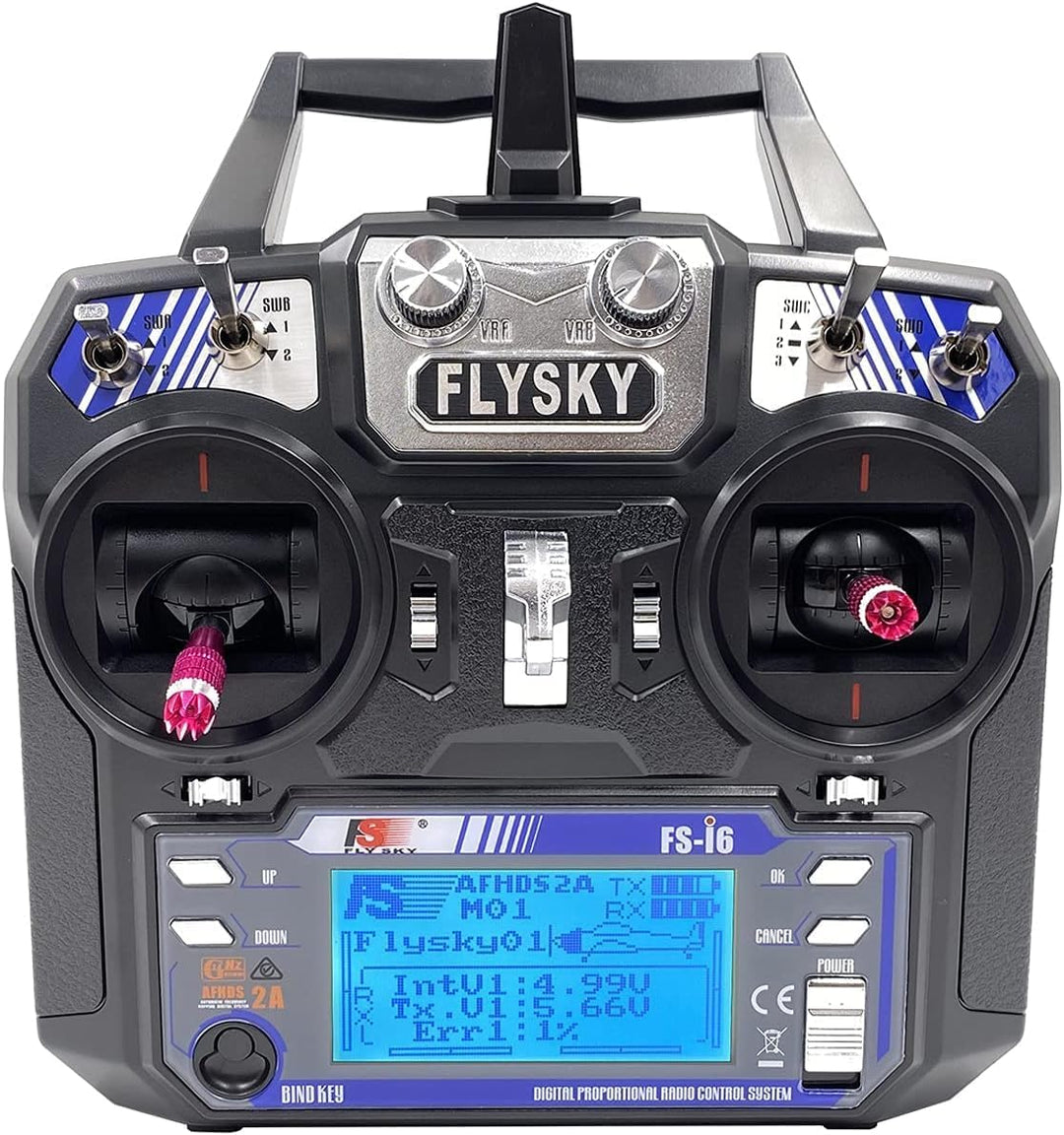 DTXMX Flysky FS-i6 2.4G 6 Kanal RC Sender mit FS-iA6 Empfänger Radio Control System für RC Quadkopte