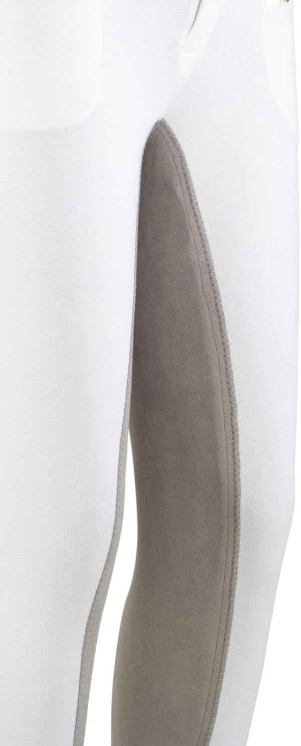 RL24 Damen Reithose Vollbesatz Flex BASICLINE 48 Weiss/Grau, 48 Weiss/Grau