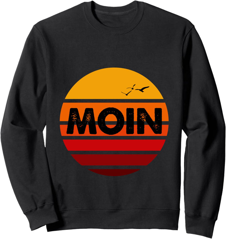 Moin Norddeutschland Vintage Sonnenuntergang Möwen Nordlicht Sweatshirt