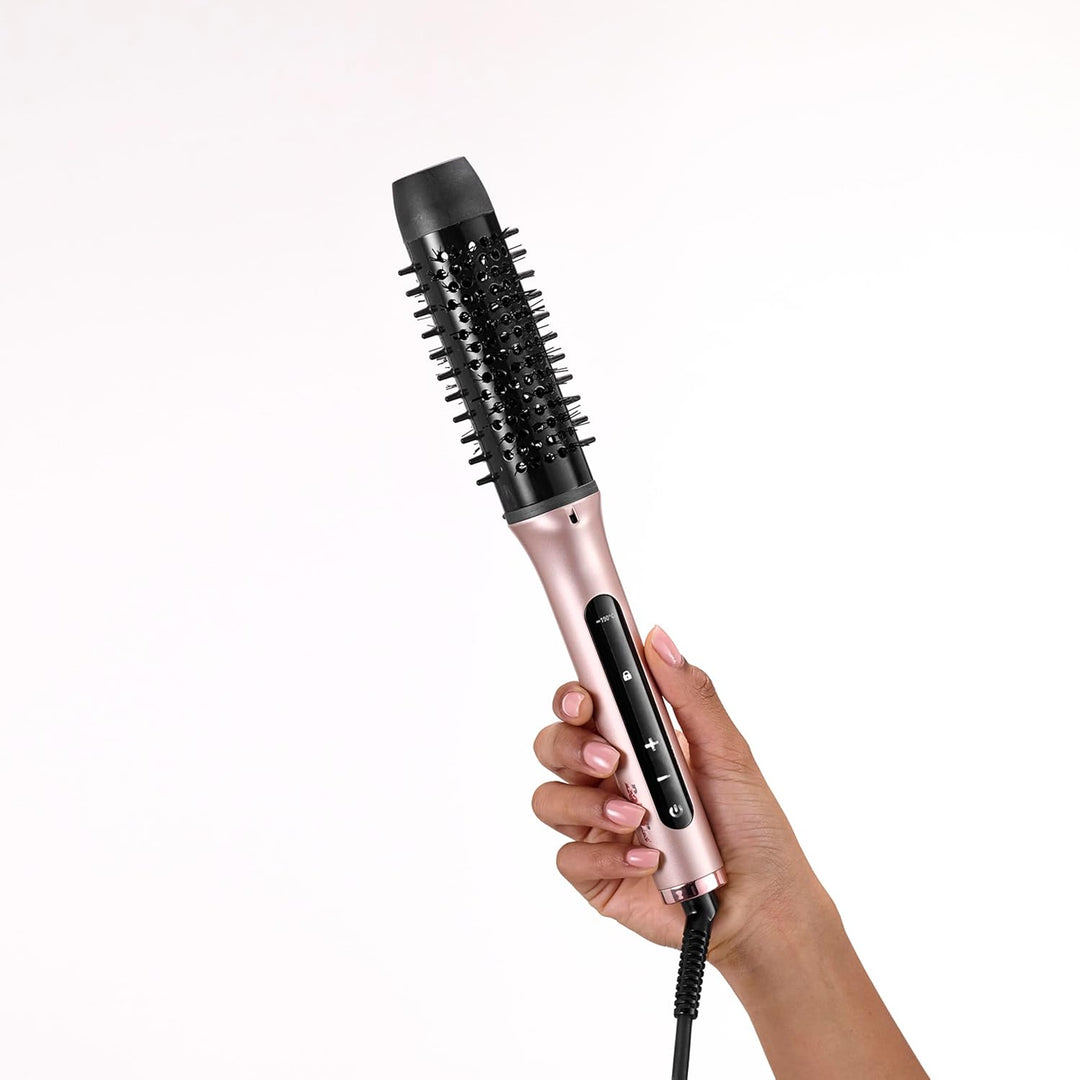 BaByliss Volume Boost Thermische Warmluftbürste – NEU 2025, 38-mm-Heizbürste mit Lockenfunktion, Ion