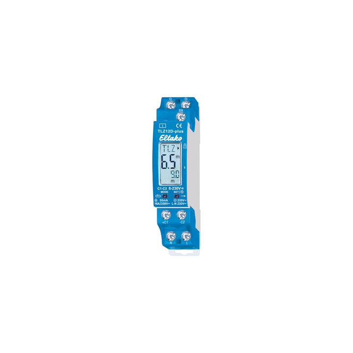 Eltako TLZ12D-plus Digital Einstellbarer Treppenlicht-Zeitschalter, grau, 10x2x5 cm