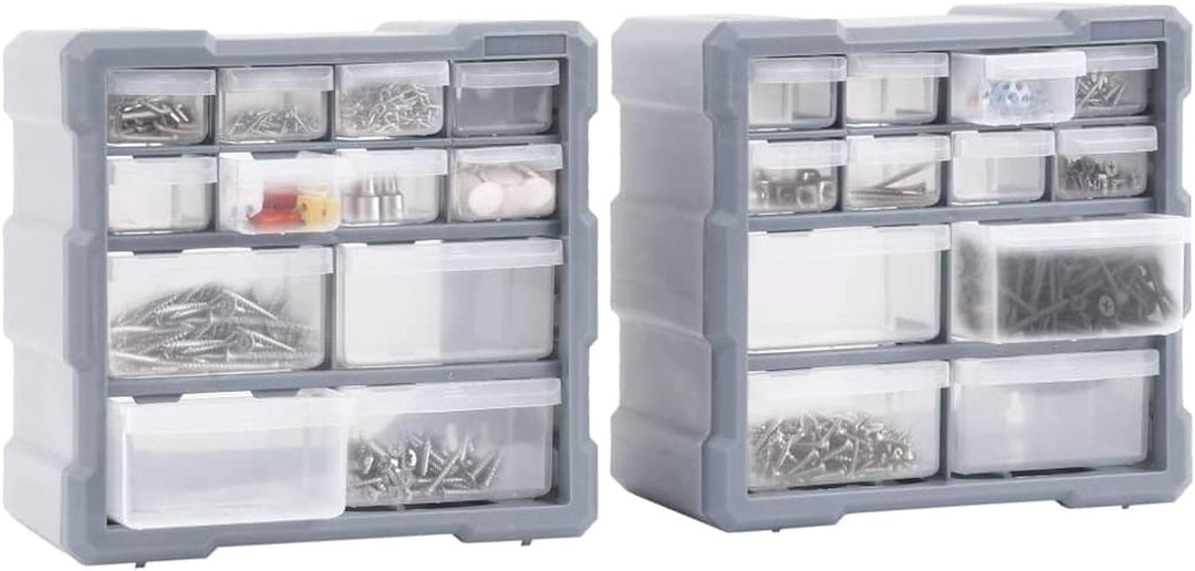 Gecheer 2 STK. Multi-Schubladen Organizer Sortierkasten Sortimentskasten Sortimentskoffer Sortiments