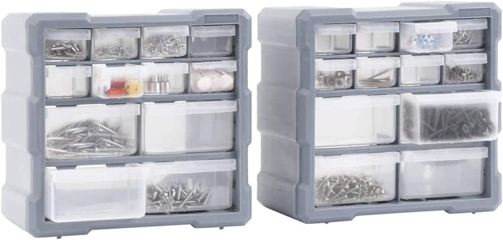 Gecheer 2 STK. Multi-Schubladen Organizer Sortierkasten Sortimentskasten Sortimentskoffer Sortiments