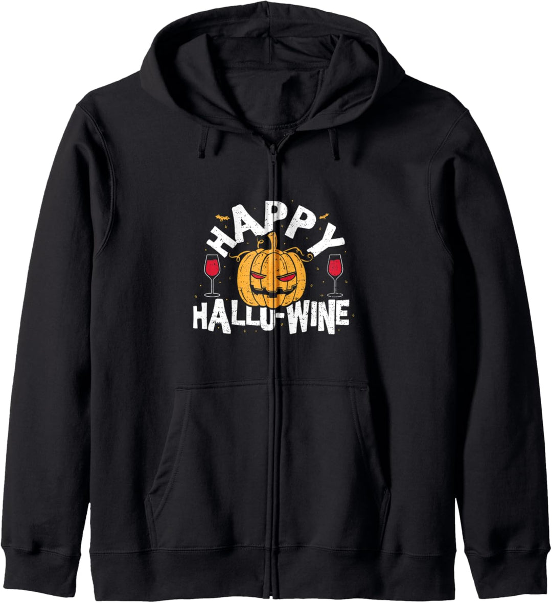 Funny Halloween: Happy Hallo-Wine - Wein Kapuzenjacke