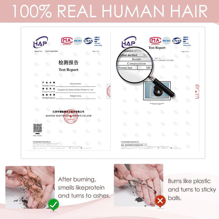 Silk-co Haarteile Echthaar 1Pc Clip in Extensions Echthaar 5Clips Weich Glatt Haarverlängerung Natür