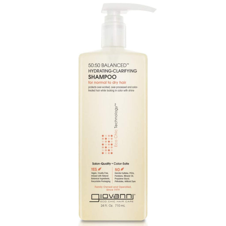 Giovanni Cosmetics 50:50 Balanced Hydrating-Clarifying Shampoo, 24 Oz