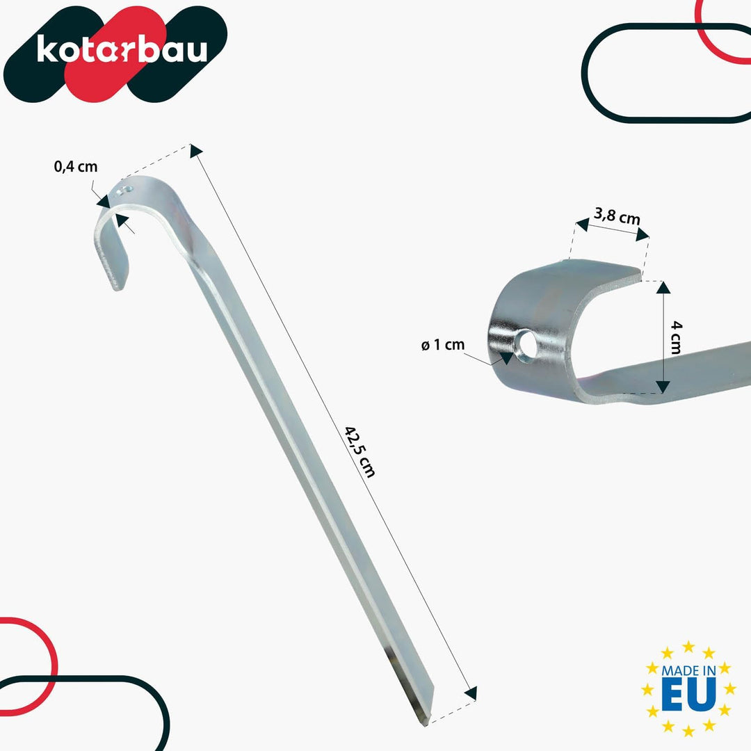 KOTARBAU® 4er Set Bodenanker für Trampolin - 430 mm - Heringe für Gartentrampolin - Erdanker zum Ein