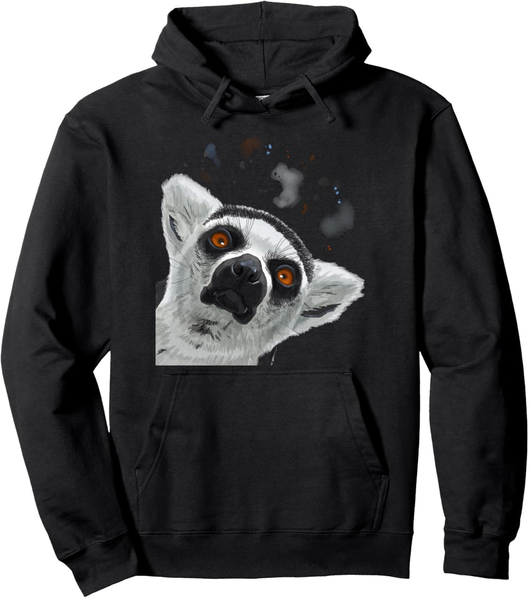Neugieriger Lemur Pullover Hoodie